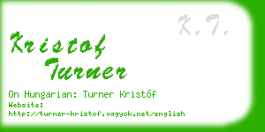 kristof turner business card